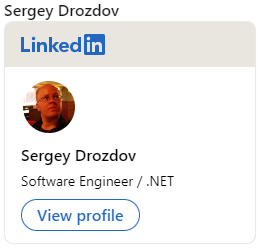 LinkedIn: Sergey Drozdov