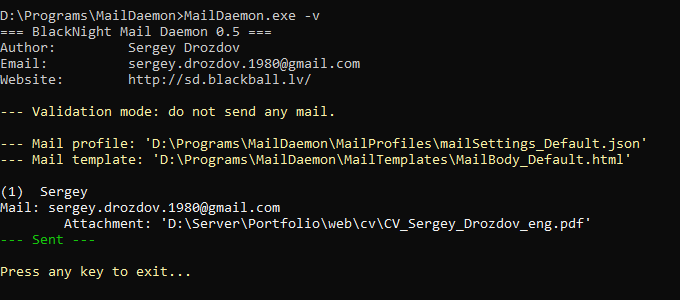 Mail Daemon validation