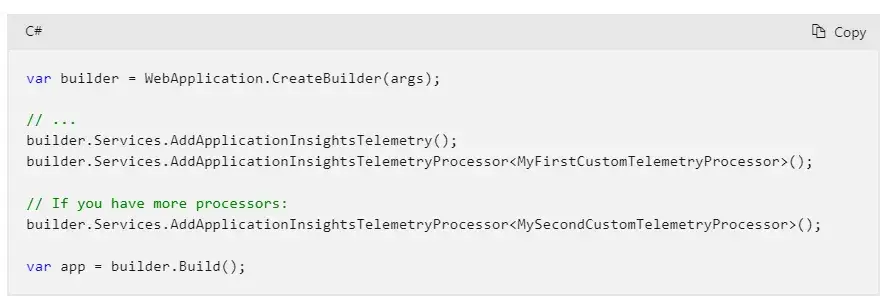 Telemetry configuration