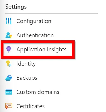 Configure Application Insights