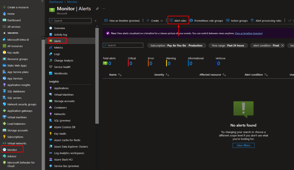 Monitoring » Alert Rule