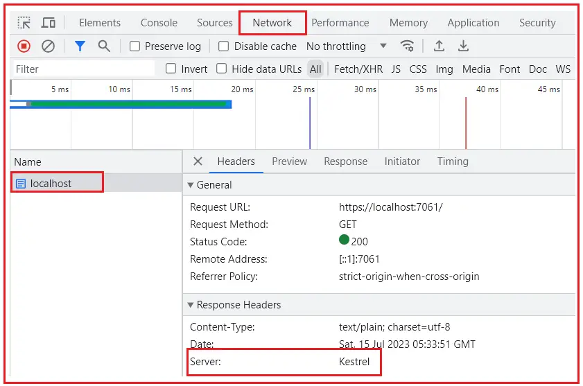 Kestrel Web Server in ASP.NET Core Application with Examples