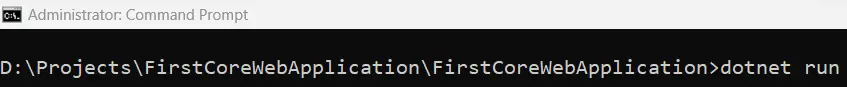 Running .NET Core application using .NET Core CLI