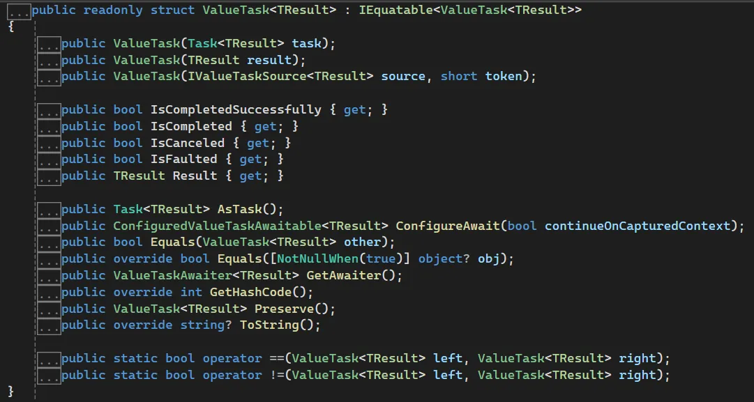 ValueTask source code