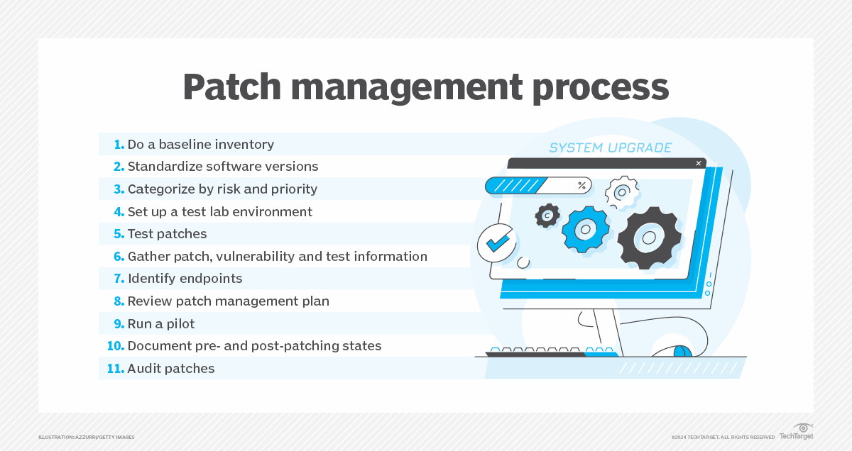 10 steps of the patch management process