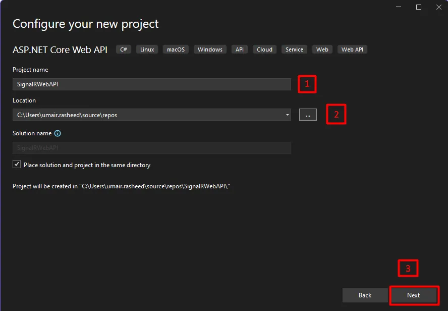 Configure your new project