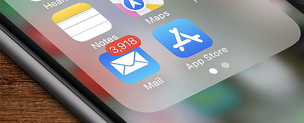 Email app on phone showing thousands of unread emails