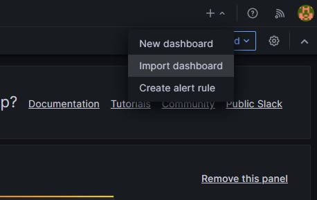 Import dashboard