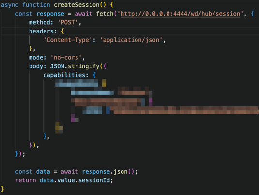 Selenium Grid session